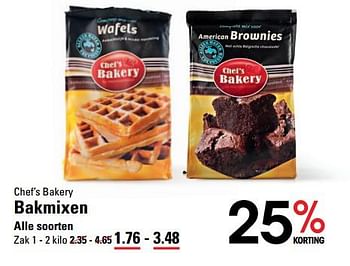 Aanbiedingen Chef`s bakery bakmixen - Chef's Bakery - Geldig van 14/09/2017 tot 02/10/2017 bij Sligro