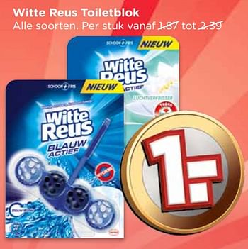 Aanbiedingen Witte reus toiletblok - Witte reus - Geldig van 17/09/2017 tot 23/09/2017 bij Vomar