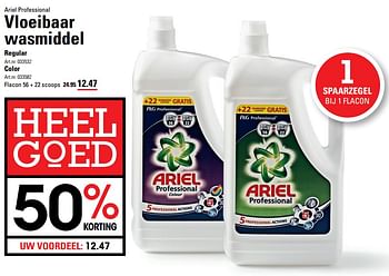 Aanbiedingen Ariel professional vloeibaar wasmiddel regular - Ariel - Geldig van 14/09/2017 tot 02/10/2017 bij Sligro