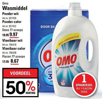 Aanbiedingen Omo wasmiddel poeder wit - Omo - Geldig van 14/09/2017 tot 02/10/2017 bij Sligro