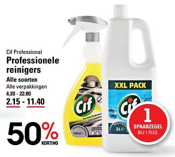 Aanbiedingen Cif professional professionele reinigers - Cif - Geldig van 14/09/2017 tot 02/10/2017 bij Sligro