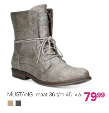 Aanbiedingen Laarsjes - Mustang - Geldig van 16/09/2017 tot 01/10/2017 bij Schuurman Schoenen