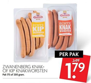 Aanbiedingen Zwanenberg knak of kip knakworsten - Zwanenberg - Geldig van 17/09/2017 tot 23/09/2017 bij Deka Markt