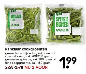Aanbiedingen Panklaar kookgroenten gesneden andijvie fijn, snijbonen of sperziebonen - Huismerk - Em-té - Geldig van 17/09/2017 tot 23/09/2017 bij Em-té