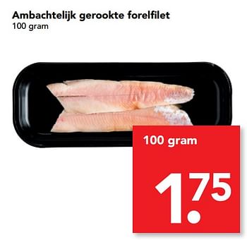 Aanbiedingen Ambachtelijk gerookte forelfilet - Huismerk deen supermarkt - Geldig van 17/09/2017 tot 23/09/2017 bij Deen Supermarkten