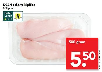 Aanbiedingen Deen scharrelkipfilet - Huismerk deen supermarkt - Geldig van 17/09/2017 tot 23/09/2017 bij Deen Supermarkten