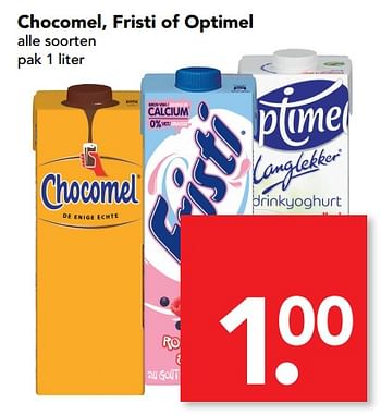 Aanbiedingen Chocomel, fristi of optimel - Huismerk deen supermarkt - Geldig van 17/09/2017 tot 23/09/2017 bij Deen Supermarkten
