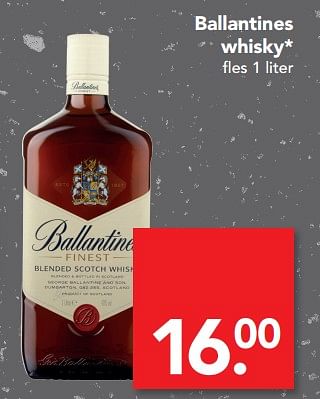 Aanbiedingen Ballantines whisky - Ballantine's - Geldig van 17/09/2017 tot 23/09/2017 bij Deen Supermarkten