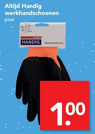 Aanbiedingen Altijd handig werkhandschoenen - Handig - Geldig van 17/09/2017 tot 23/09/2017 bij Deen Supermarkten