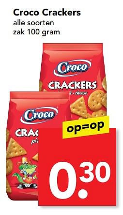 Aanbiedingen Croco crackers - Croco - Geldig van 17/09/2017 tot 23/09/2017 bij Deen Supermarkten