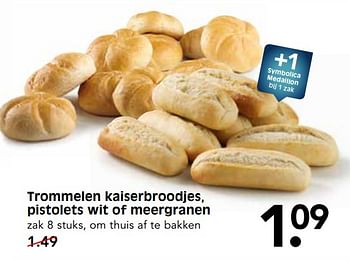 Aanbiedingen Trommelen kaiserbroodjes, pistolets wit of meergranen - Huismerk - Em-té - Geldig van 17/09/2017 tot 23/09/2017 bij Em-té