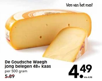 Aanbiedingen De goudsche waegh jong belegen 48+ kaas - Huismerk - Em-té - Geldig van 17/09/2017 tot 23/09/2017 bij Em-té