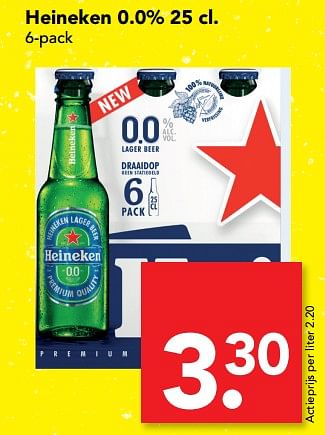 Aanbiedingen Heineken 0.0% 25 cl - Heineken - Geldig van 17/09/2017 tot 23/09/2017 bij Deen Supermarkten