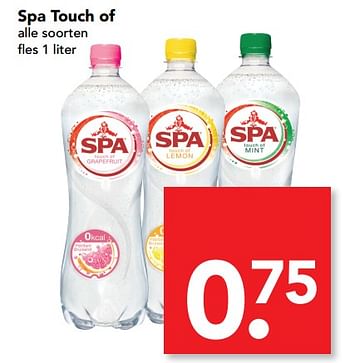 Aanbiedingen Spa touch of alle soorten - Spa - Geldig van 17/09/2017 tot 23/09/2017 bij Deen Supermarkten