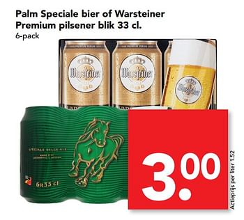 Aanbiedingen Palm speciale bier of warsteiner premium pilsener blik - Huismerk deen supermarkt - Geldig van 17/09/2017 tot 23/09/2017 bij Deen Supermarkten