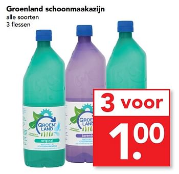 Aanbiedingen Groenland schoonmaakazijn - Groenland - Geldig van 17/09/2017 tot 23/09/2017 bij Deen Supermarkten