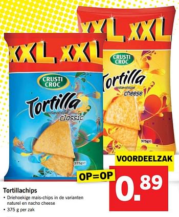 Aanbiedingen Tortillachips - Crusti Croc - Geldig van 17/09/2017 tot 24/09/2017 bij Lidl