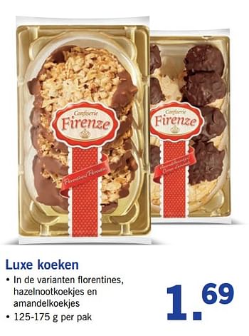 Aanbiedingen Luxe koeken - Firenze - Geldig van 17/09/2017 tot 24/09/2017 bij Lidl
