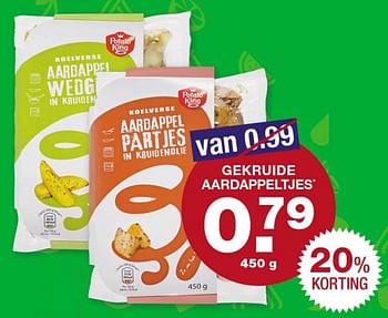 Aanbiedingen Gekruide aardappeltjes - Potato King - Geldig van 18/09/2017 tot 23/09/2017 bij Aldi