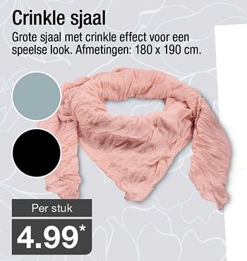 Aanbiedingen Crinkle sjaal - Huismerk - Aldi - Geldig van 18/09/2017 tot 23/09/2017 bij Aldi