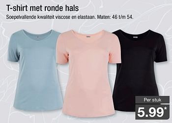 Aanbiedingen T-shirt met ronde hals - Huismerk - Aldi - Geldig van 18/09/2017 tot 23/09/2017 bij Aldi