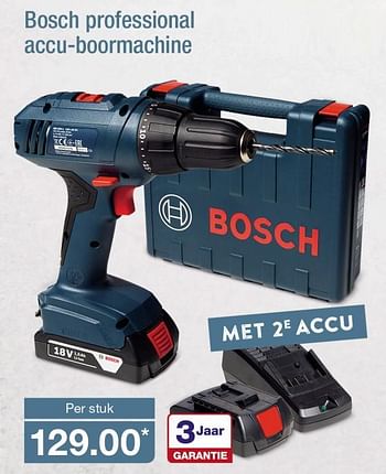 Aanbiedingen Bosch professional accu-boormachine - Bosch - Geldig van 18/09/2017 tot 23/09/2017 bij Aldi
