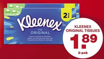 Aanbiedingen Kleenex original tissues - Kleenex - Geldig van 18/09/2017 tot 23/09/2017 bij Aldi