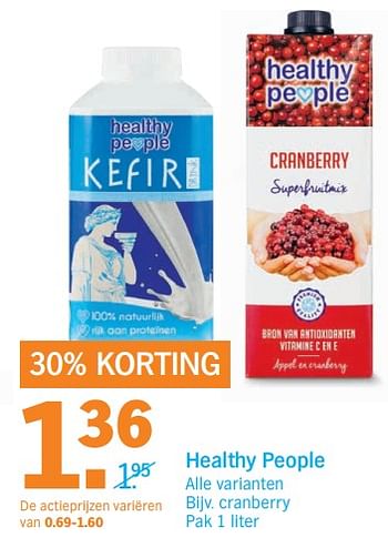 Aanbiedingen Healthy people cranberry - Healthy People - Geldig van 18/09/2017 tot 24/09/2017 bij Albert Heijn