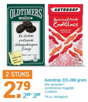 Aanbiedingen Autodrop bosuruchtrode cadillacs - Autodrop - Geldig van 18/09/2017 tot 24/09/2017 bij Albert Heijn
