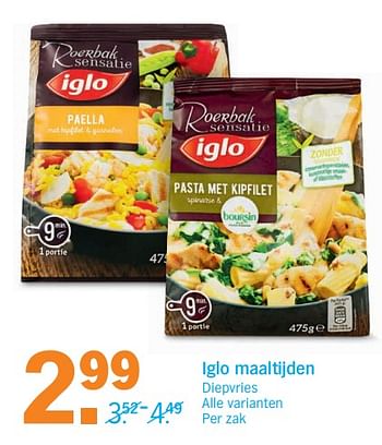 Aanbiedingen Iglo maaltijden - Iglo - Geldig van 18/09/2017 tot 24/09/2017 bij Albert Heijn