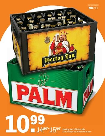 Aanbiedingen Hertog jan of palm pils - Huismerk - Albert Heijn - Geldig van 18/09/2017 tot 24/09/2017 bij Albert Heijn