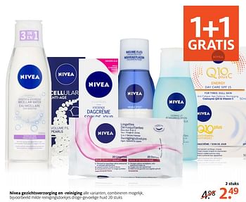 Aanbiedingen Milde reinigingsdoekjes droge-gevoelige huid - Nivea - Geldig van 18/09/2017 tot 24/09/2017 bij Etos