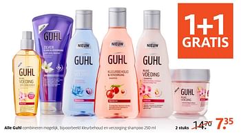 Aanbiedingen Kleurbehoud en verzorging shampoo - Guhl - Geldig van 18/09/2017 tot 24/09/2017 bij Etos