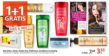 Aanbiedingen Elvive color vive shampoo - L'Oreal Paris - Geldig van 18/09/2017 tot 24/09/2017 bij Etos