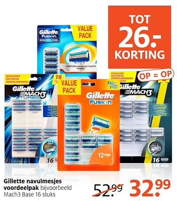 Aanbiedingen Mach3 base - Gillette - Geldig van 18/09/2017 tot 24/09/2017 bij Etos