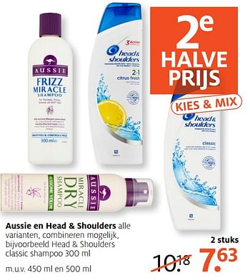 Aanbiedingen Head + shoulders classic shampoo - Huismerk - Etos - Geldig van 18/09/2017 tot 24/09/2017 bij Etos