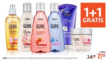 Aanbiedingen Shampoo kleurbehoud en verzorging - Guhl - Geldig van 18/09/2017 tot 24/09/2017 bij Etos
