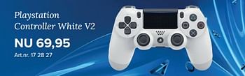 Aanbiedingen Playstation controller white v2 - Sony - Geldig van 18/09/2017 tot 24/09/2017 bij Kijkshop