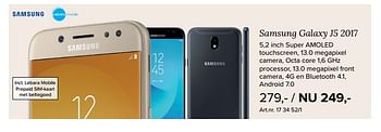 Aanbiedingen Samsung galaxy j5 2017 - Samsung - Geldig van 18/09/2017 tot 24/09/2017 bij Kijkshop