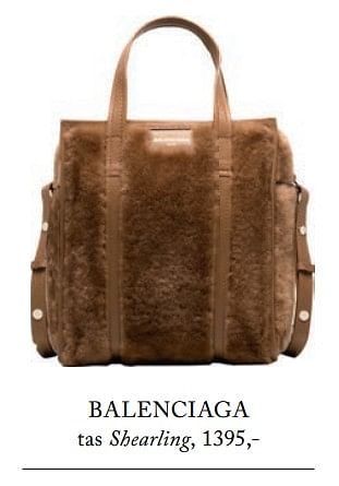 Aanbiedingen Balenciaga tas shearling - Balenciaga - Geldig van 05/09/2017 tot 01/03/2018 bij De Bijenkorf