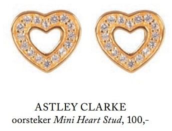 Aanbiedingen Astley clarke oorsteker mini heart stud - Astley Clarke - Geldig van 05/09/2017 tot 01/03/2018 bij De Bijenkorf