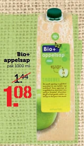 Aanbiedingen Bio+ appelsap - Bio+ - Geldig van 18/09/2017 tot 24/09/2017 bij Coop