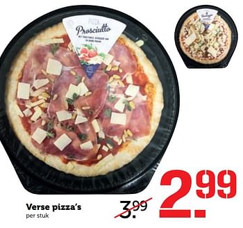 Aanbiedingen Verse pizza`s - Huismerk - Coop - Geldig van 18/09/2017 tot 24/09/2017 bij Coop