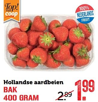Aanbiedingen Hollandse aardbeien - Huismerk - Coop - Geldig van 18/09/2017 tot 24/09/2017 bij Coop