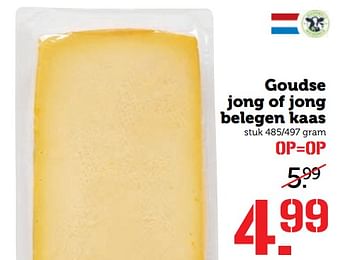 Aanbiedingen Goudse jong of jong belegen kaas - Huismerk - Coop - Geldig van 18/09/2017 tot 24/09/2017 bij Coop