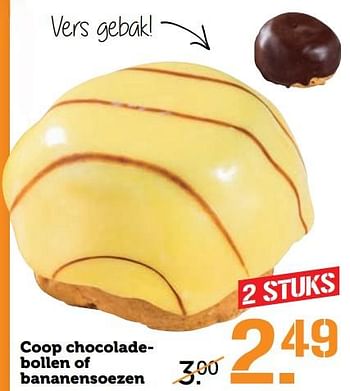 Aanbiedingen Coop chocoladebollen of bananensoezen - Huismerk - Coop - Geldig van 18/09/2017 tot 24/09/2017 bij Coop
