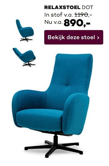 Aanbiedingen Relaxstoel dot - Huismerk - Prominent - Geldig van 18/09/2017 tot 30/09/2017 bij Prominent