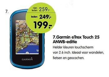 Aanbiedingen Garmin etrex touch 25 anwb-editie - Garmin - Geldig van 18/09/2017 tot 01/10/2017 bij ANWB