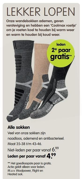 Aanbiedingen Alle sokken - Huismerk - ANWB - Geldig van 18/09/2017 tot 01/10/2017 bij ANWB