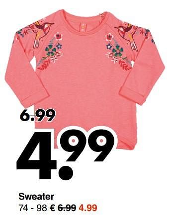 Aanbiedingen Sweater - Huismerk - Wibra - Geldig van 18/09/2017 tot 30/09/2017 bij Wibra